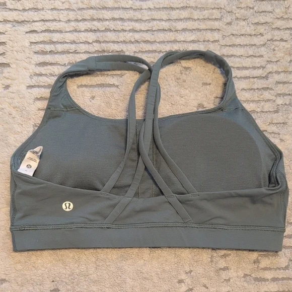Lululemon Grey Eucalyptus Energy Sports Bra - Size 10 - Picture 2 of 4